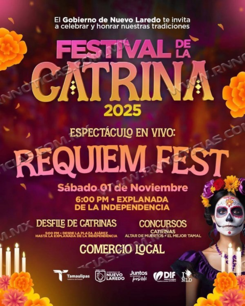 INVITAN A DISFRUTAR DE FESTIVALES DE LA CATRINA Y DEL DÍA DE MUERTOS EN NUEVO LAREDO*INVITAN A DISFRUTAR DE FESTIVALES DE LA CATRINA Y DEL DÍA DE MUERTOS EN NUEVO LAREDO
