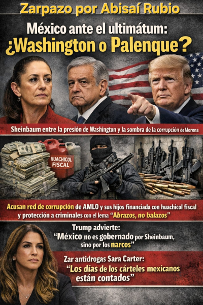 Zarpazo por Abisa&iacute; Rubio; M&eacute;xico ante el ultim&aacute;tum: &iquest;Washington o Palenque?.