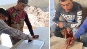 Alba&ntilde;il aprende a leer durante sus jornadas de trabajo