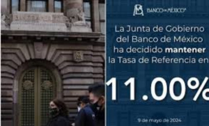 Banxico mantiene tasa de inter&eacute;s de referencia en 11%