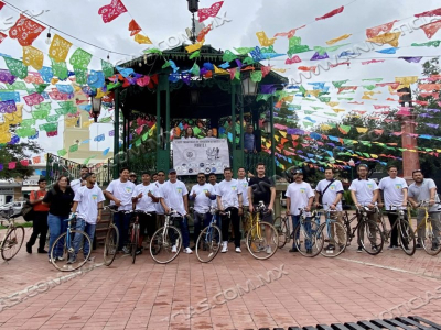Realizan cruce fronterizo de bicicletas de la buena voluntad