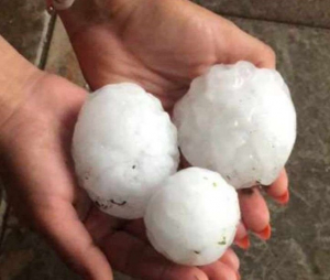 Coahuila registra caída de granizo del tamaño de un huevo