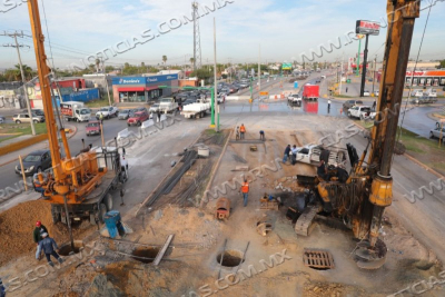 Modificaciones en el tr&aacute;fico por construcci&oacute;n de puente vehicular Calzada de los H&eacute;roes