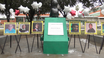 VIDEO Entregan memorial a v&iacute;ctimas de desaparici&oacute;n forzadas en Nuevo Laredo