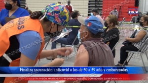 VIDEO Finaliza vacunación anticovid a los de 50 a 59 año y embarazadas