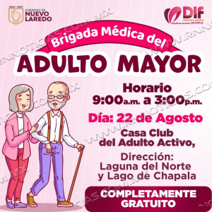 MAÑANA, BRIGADA ESPECIAL DEL DIF PARA ADULTOS MAYORES