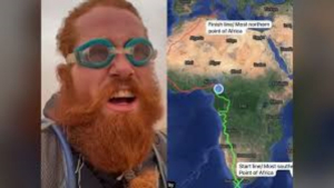 Hombre rompe r&eacute;cord tras cruzar el continente africano corriendo