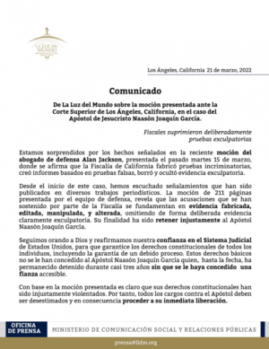 Presentan moci&oacute;n para desestimar caso contra Naas&oacute;n Joaqu&iacute;n; Fiscal&iacute;a fabric&oacute; pruebas