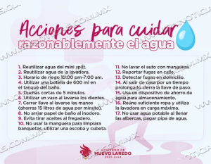 Gobierno Municipal pide cuidar el agua y da consejos para su uso