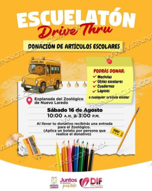GOBIERNO MUNICIPAL Y SISTEMA DIF INVITAN AL “ESCUELATÓN” PARA APOYAR A FAMILIAS VULNERABLES EN EL REGRESO A CLASES
