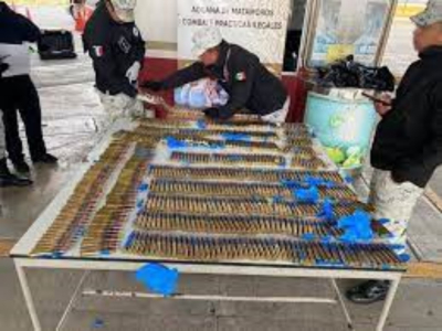 Detienen en aduana de Matamoros a gringo con casi mil cartuchos útiles