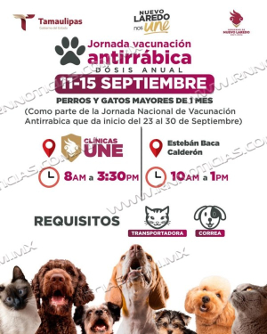 Inicia jornada de vacunaci&oacute;n antirr&aacute;bica