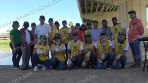 Estudiantes del CBTis 234 hacen muestras del agua en R&iacute;o Bravo