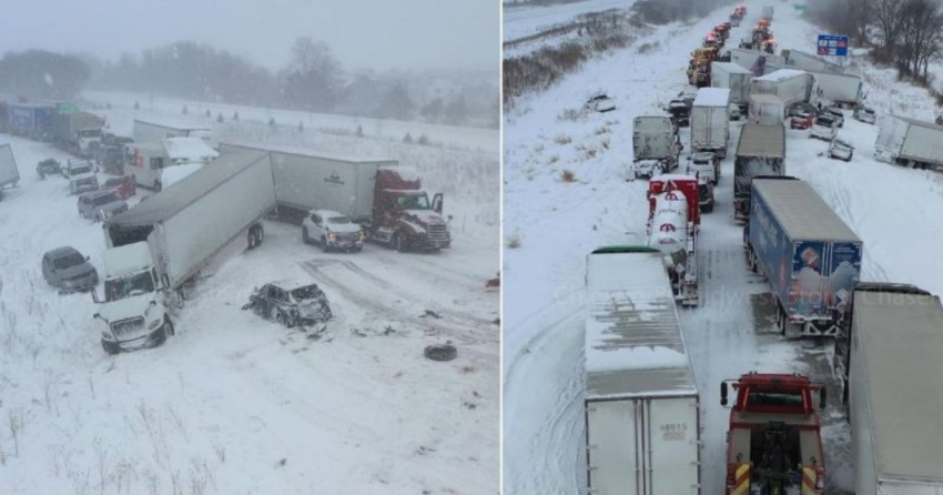 Tormenta invernal provoca carambola de más de 100 vehículos involucrados en Michigan