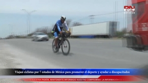 VIDEO Viajan ciclistas por 7 estados de México para promover el deporte y ayudar a discapacitados