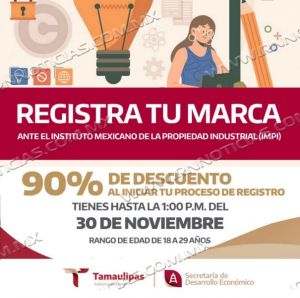 Ampl&iacute;an plazo para participar en la campa&ntilde;a &ldquo;Registra tu Marca&rdquo; ante el Instituto Mexicano de la Propiedad Industrial