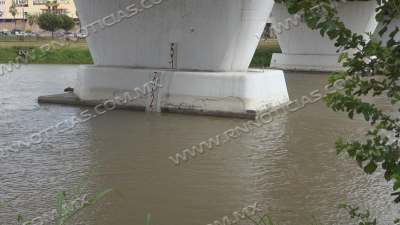 Incrementa nivel del r&iacute;o Bravo a m&aacute;s de metro y medio por lluvias en Nuevo Laredo