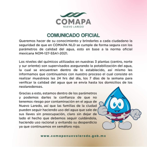 VIDEO No hay riesgo por consumo de agua en Nuevo Laredo